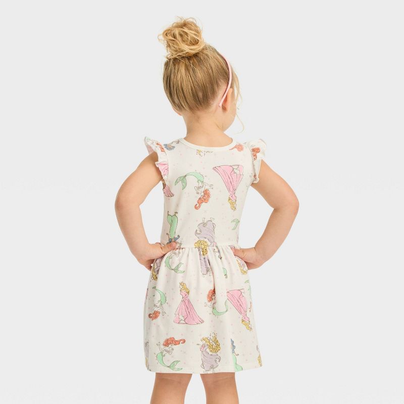 Toddler Girls' Disney Short Sleeve Dress - Beige, 2 of 6