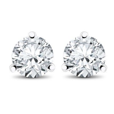 Pompeii3 3/4 ct TDW Diamond 3-Prong Martni Studs