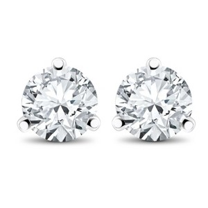 Pompeii3 3/4 ct TDW Diamond 3-Prong Martni Studs - 1 of 4