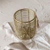 Utensil Caddy Brass Metal with Jute Tassel by Foreside Home & Garden - 2 of 4