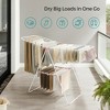 Free-Standing Metal Clothes Drying Rack with Sock Clips Foldable Laundry Drying Rack Space-Saving Design Clothes Dryer - 4 of 4