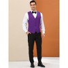 Lars Amadeus Men's Formal Vest Slim Fit V Neck Business Dress Suit Waistcoat - 4 of 4