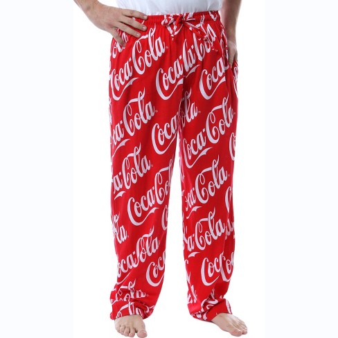 Coca Cola Coke Men s Allover Logo Design Knit Lounge Sleep Pajama Pants XLT Red