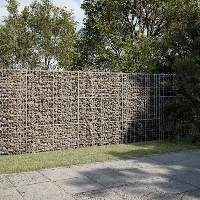 vidaXL Gabion Basket Silver Galvanized Iron Large Heavy Weight Endurance