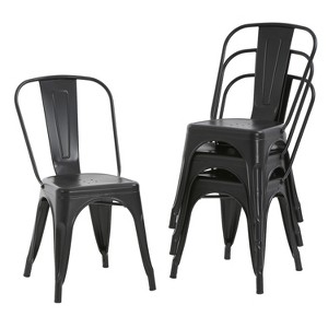 BestMassage Metal Dining Chairs Metal Chair for Indoor Outdoor Chairs Perfect for Restaurants - 1 of 4
