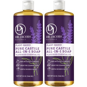 Dr. Jacobs Naturals Multipurpose All in 1 Castile Soap- Lavender -Vegan - 1 of 4