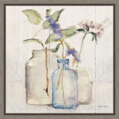 Amanti Art Blossoms on Birch I by Cheri Blum Canvas Wall Art Print Framed 16-in. x 16-in.