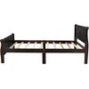 CAVINAS Solid Wood Sleigh Platform Bed Frame, Minimalist Twin Size Bed Frame with Hollow Headboard & Footboard, No Box Spring Needed - 3 of 4