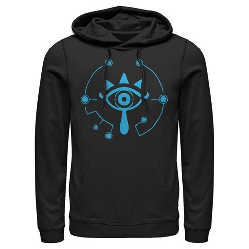 Men s Nintendo Zelda Breath of the Wild Eye Pull Over Hoodie Black Small