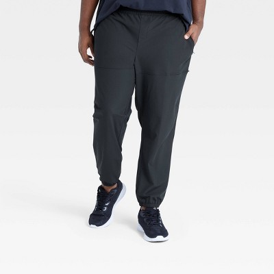 mens black tapered joggers