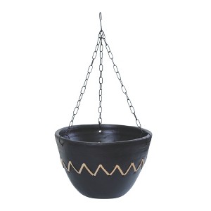 VIP Terracotta 11 in. Black Criss-Cross Hanging Planter - 1 of 1