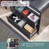 SinCiDo 25" Tall Modern Nightstand, Wood Bedside Table w/Charging Station & 2 Drawers, Mid Century End Table for Bedroom, Living Room - 4 of 4