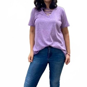 Women's Strappy Criss Cross Top - Shirley Stone - 1 of 4