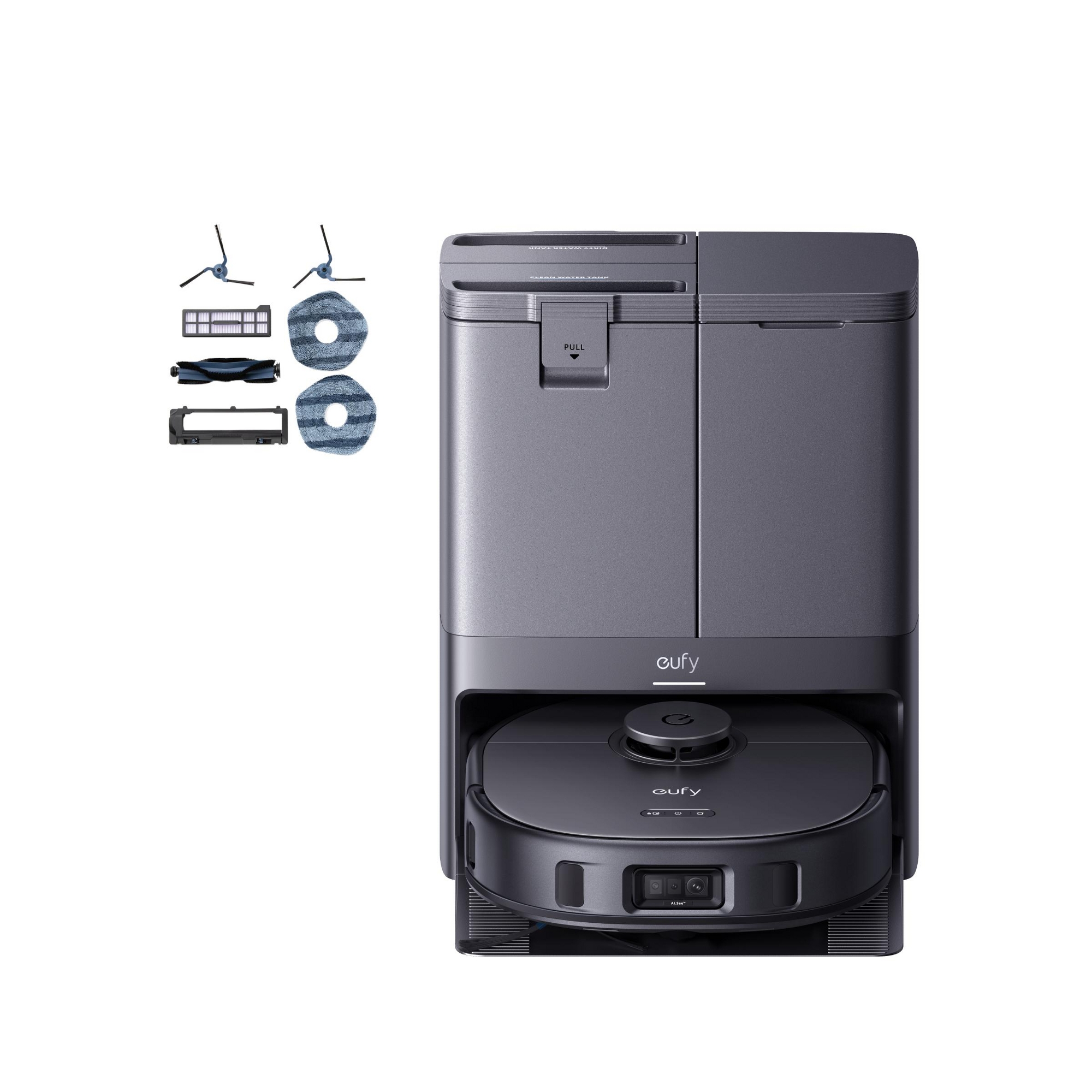 eufy X10 Pro Omni Robot Vacuum and Mop Combo, 8,000 Pa Suction + Official Replacement Parts Kit