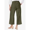 Jessica London Women's Plus Size Wide Leg Linen Crop Pant - 3 of 4