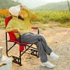 Metal Frame Outdoor Mesh Fabric Back Rocker Camping Chair,Portable Folding Rocking Arm Chair with Cup Holder,Heavy Duty Rocker Chair-Coolbibila - 3 of 4