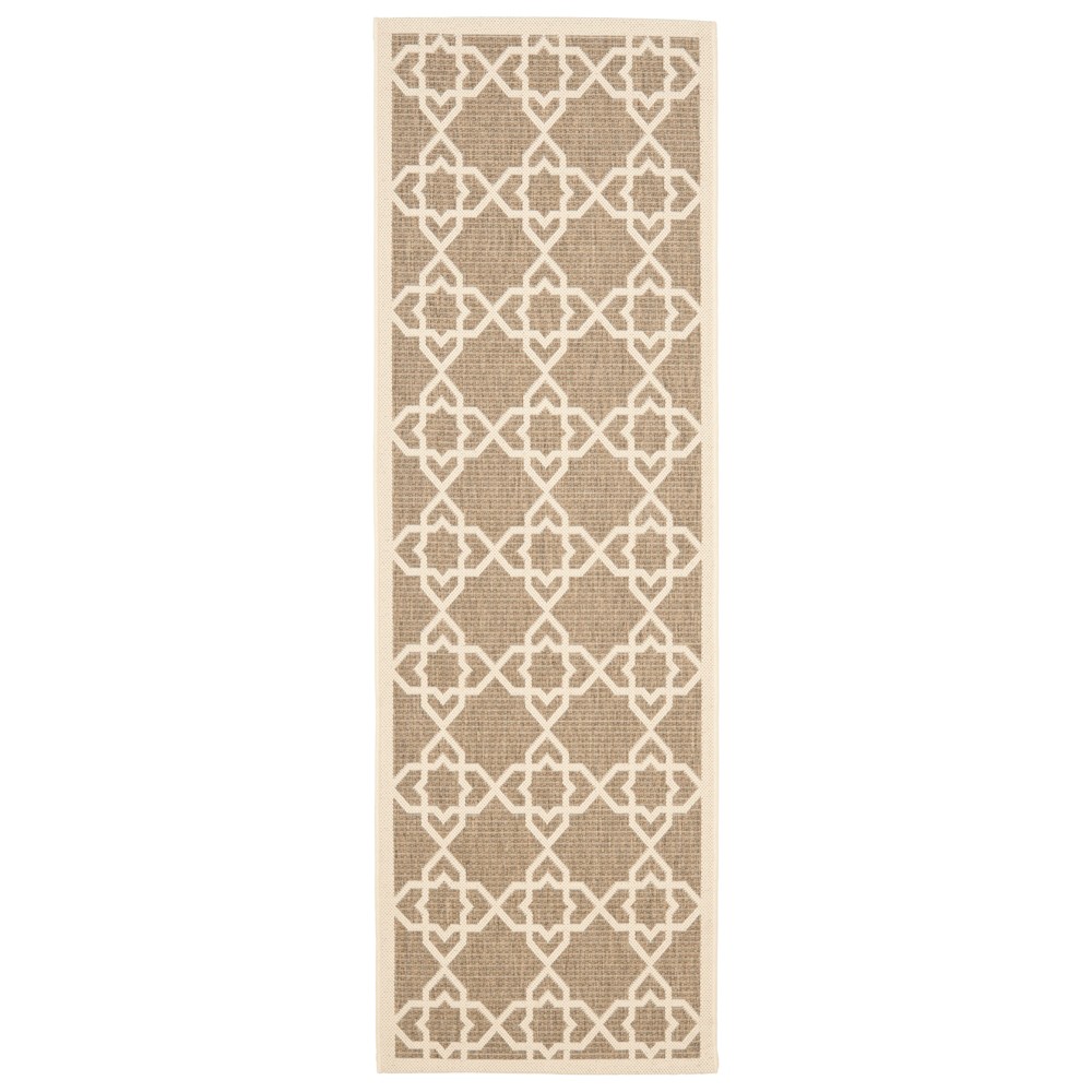  Rectangle Bourges Outdoor Patio Rug Brown/Beige