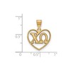Black Bow Jewelry 14k Yellow Gold Plated Sterling Silver Chi Omega Greek Life Pendant - 2 of 3
