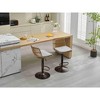 Vynxaria Gray Rattan Swivel Accent Chairs - Set of 2, Adjustable Counter Height - 2 of 4