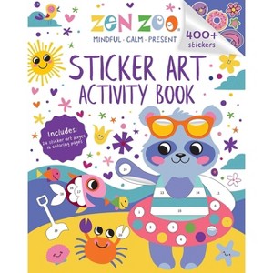 Zen Zoo: Sticker Art & Coloring - (Paperback) - 1 of 1