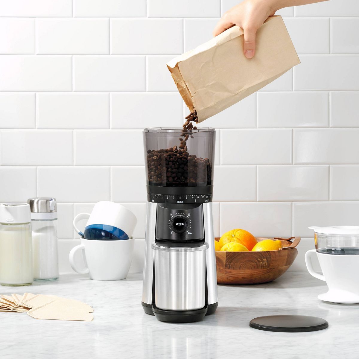OXO Brew Conical Burr Coffee Grinder - Stainless Steel - thumbnail 5