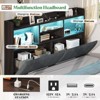 AMERLIFE LED Bed with 4 Storage Drawers, Bookcase Headboard and Charging Station - 4 of 4