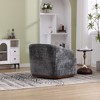 CAVINAS Upholstered Accent Chair with Swivel Functionality,Modern Barrel Chairs for Bedroom,Reading Room - 4 of 4