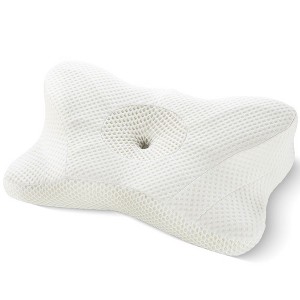 CAVINAS Ergonomic Cervical Pillow,Orthopedic Memory Foam Neck Support Bed Pillow for Back and Side Sleepers,King Size - 1 of 4