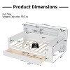Sapphtopaz Wooden Daybed with Storage Shelves 2-Drawers Storage Study Desk Multi-functional Bedroom Furniture - 3 of 4