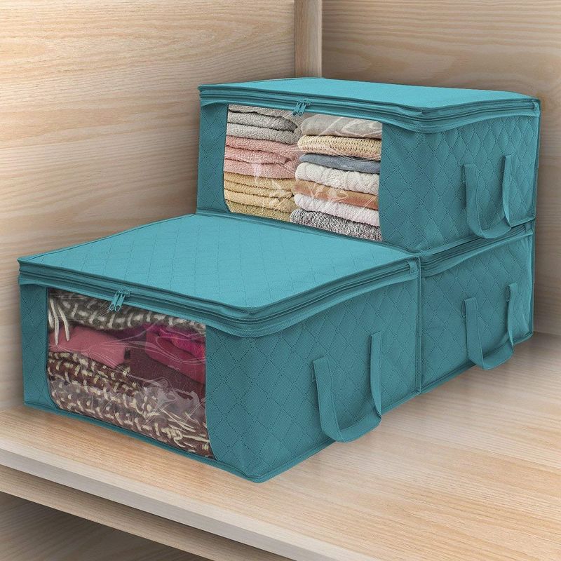 Sorbus Foldable Storage Bag Organizers with Large Clear Window & Carry Handles, 4 of 7