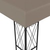 vidaXL Gazebo Outdoor Canopy Tent Patio Pavilion Wedding Party Tent Fabric - Taupe 236.2" x 118.1" - 4 of 4
