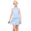 Kids Girls Tennis Golf Dress Outfit Sleeveless Dress with Pockets Athletic Skorts and Polo Tank Top Sets - 2 of 4