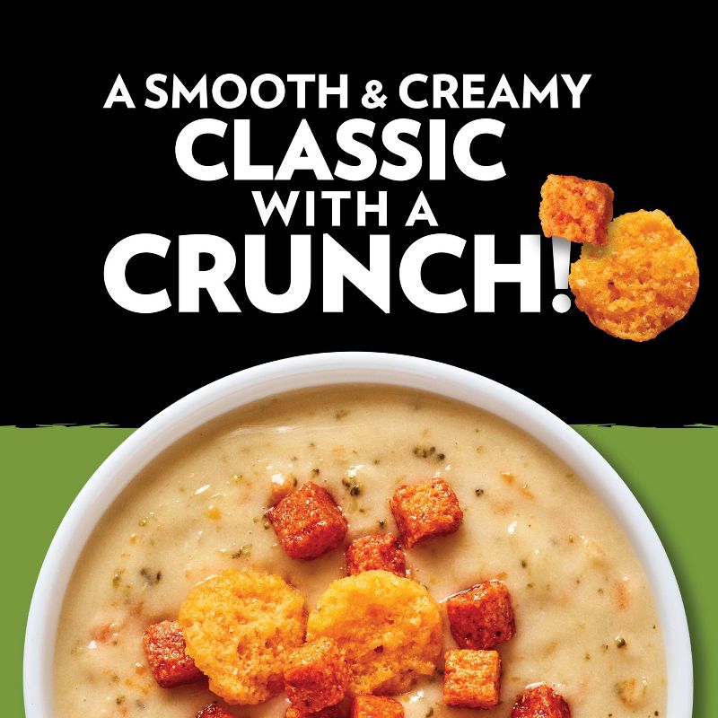 Campbell&#39;s Slow Kettle Style Broccoli Cheddar Soup with Croutons Microwavable Cup - 7.44oz, 3 of 14