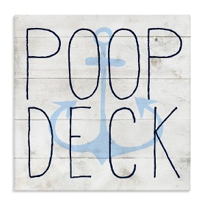 Stupell Industries Poop Deck Funny Beach House, 17" x 17" - 1 of 4