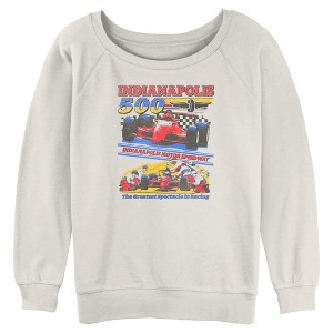 Juniors Womens Indy 500 Red and Blue Greatest Spectacle Slogan Sweatshirt - 1 of 4