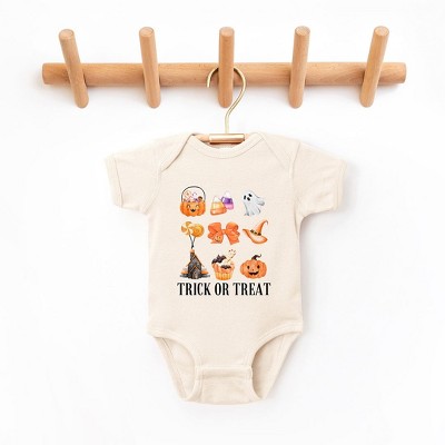 The Juniper Shop Trick Or Treat Chart Baby Bodysuit