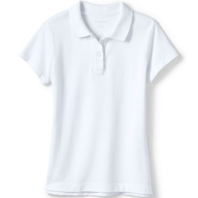 Lands' End School Uniform Kids Short Sleeve Feminine Fit Mesh Polo Shirt, 1 of 4