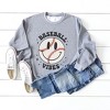 Simply Sage Market Women's Graphic Sweatshirt Baseball Vibes Smiley Face - 3 of 4
