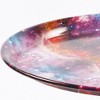 SEVOBAL Coffee Tables Mermaid Tail Metal Pedestal Table Round Accent Table for Living Room or Bedroom, Purple, 21.2"*18.5"*8.6" - 3 of 4