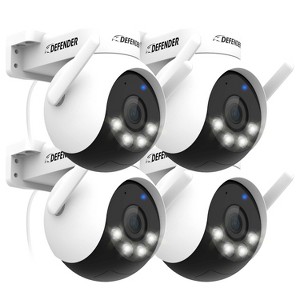 AI POWERED 4K Everwatch PTZ 360° Wi-Fi Plug-in Power Security Camera, 4 Pack - 1 of 4