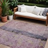 Blush Pink And Purple Abstract Washable Indoor Outdoor Area Rug - 2 of 4