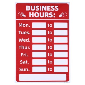 Unique Bargains PVC Changeable Waterproof Store Shop Business Hour Sign 1 Set - 1 of 4