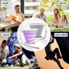 Itopfox Collapsible Travel Cup, Expandable Folding Camping Drinking Cup with Lids, Reusable Small Portable Mugs for Travel, Camping, Hiking, Beach - 2 of 4