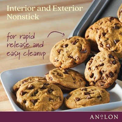 Gray Nonstick Steel Bakeware Set with Silicone Grips, 5-Piece