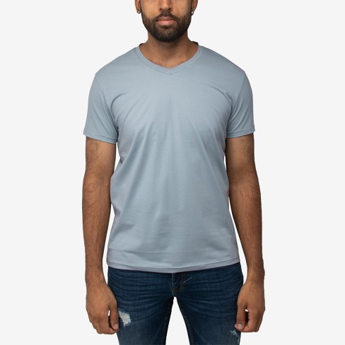 X Ray Men's Basic V-neck Short Sleeve T-shirt In Slate Blue Size Medium ...
