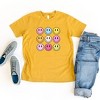 The Juniper Shop Colorful Smiley Face Distressed Toddler Short Sleeve Tee - 2 of 2
