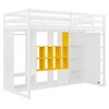 Sapphtopaz Wood Loft Bed with Wardrobe & Storage Cabinet,Versatile Bed Frame with Ladder & Guardrail,Space-Saving Bed for Adults&Teen - 4 of 4