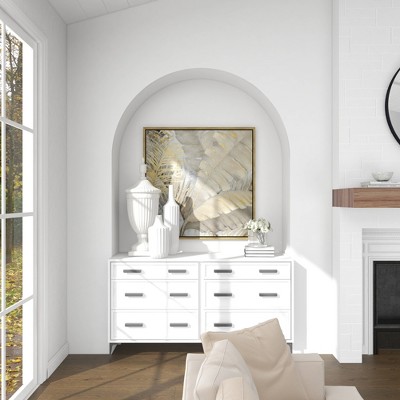 32" White Ceramic Tall Fluted Decorative Urn