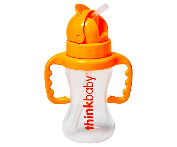 Thinkbaby Toddler Straw Cup Orange Sorbet