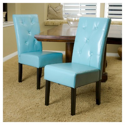 Taylor Bonded Leather Dining Chair Set 2ct - Christopher Knight Home
